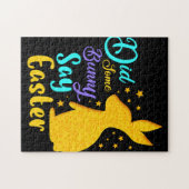 Heeft een Bunny Pasen gezegd? Legpuzzel (Horizontaal)