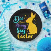 Heeft een Bunny Pasen gezegd? Papieren Bordje (Feest)
