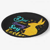 Heeft een Bunny Pasen gezegd? Papieren Bordje (Gekanteld)