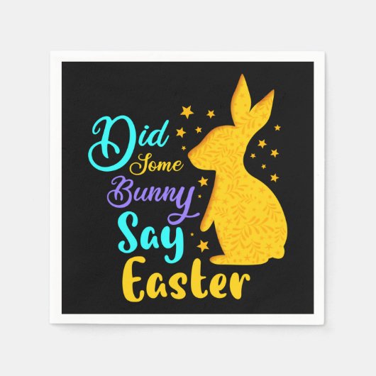 Heeft een Bunny Pasen gezegd? Servet (Voorkant)