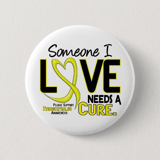 Heeft een Cure 2 Hydrocephalus nodig Ronde Button 5,7 Cm (Voorkant)