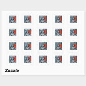 Heeft Geen Koningen Vierkante Sticker (Vel)