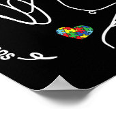 Heeft geen woorden nodig als puzzelstuk hart autis poster (Hoek)