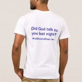 Heeft God je gisteravond gesproken? T-shirt (Achterkant)