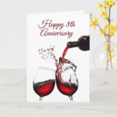 ***HEEFT HET 8e JUBILEUM*** HUSBAND OF WIFE Card Kaart (Gele Bloem)