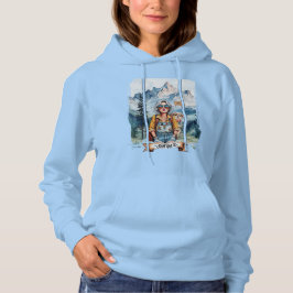 Heeft het nog steeds! Boho hippie dame die bergen  Hoodie