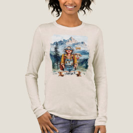 Heeft het nog steeds! Boho hippie dame die bergen Tri-Blend Shirt