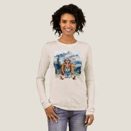 Heeft het nog steeds! Boho hippie dame die bergen  Tri-Blend Shirt