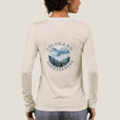 Heeft het nog steeds! Boho hippie dame die bergen  Tri-Blend Shirt (Achterkant)
