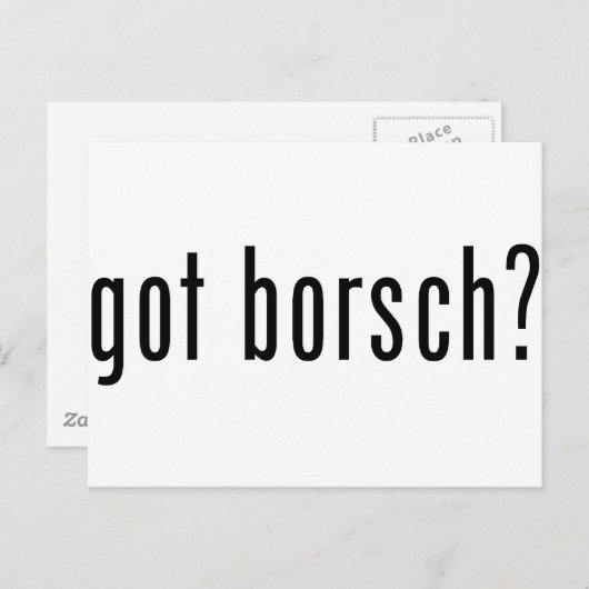 Heeft hij borsch? briefkaart (Voorkant / Achterkant)