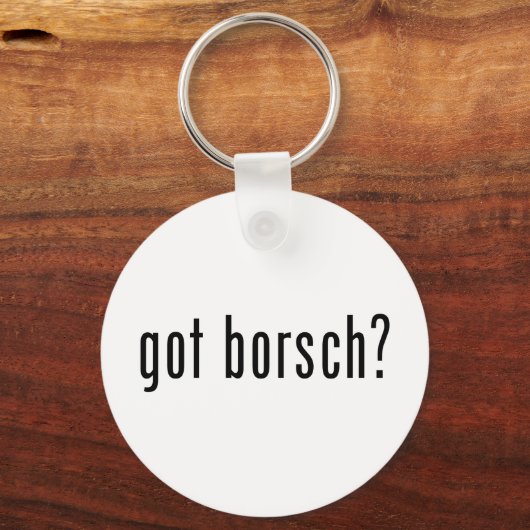 Heeft hij borsch? sleutelhanger (Voorkant)
