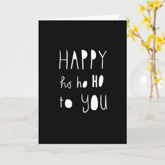 HEEFT HO HO HO EN ZO VEEL MEER VOOR CHRISTMAS! KAART (Gele Bloem)