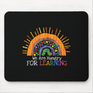 Heeft honger naar het leren Rainbow Teacher Gift Muismat