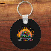 Heeft honger naar het leren Rainbow Teacher Gift Sleutelhanger (Voorkant)