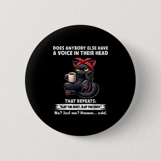Heeft iemand anders een stem in zijn hoofd die ronde button 5,7 cm (Voorkant)