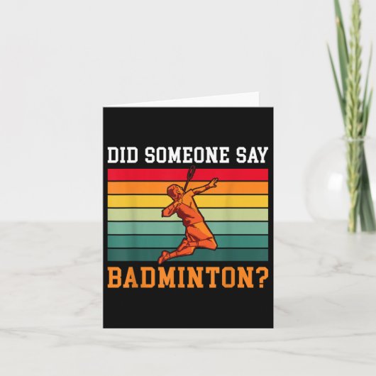 Heeft iemand badminton gezegd kaart (Voorkant)