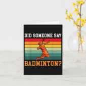 Heeft iemand badminton gezegd kaart (Gele Bloem)