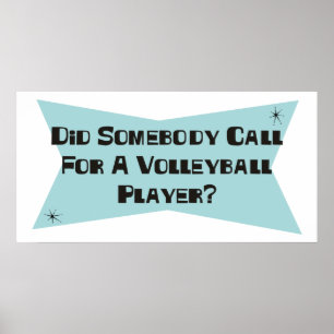 Heeft iemand een volleybalspeler gebeld? poster