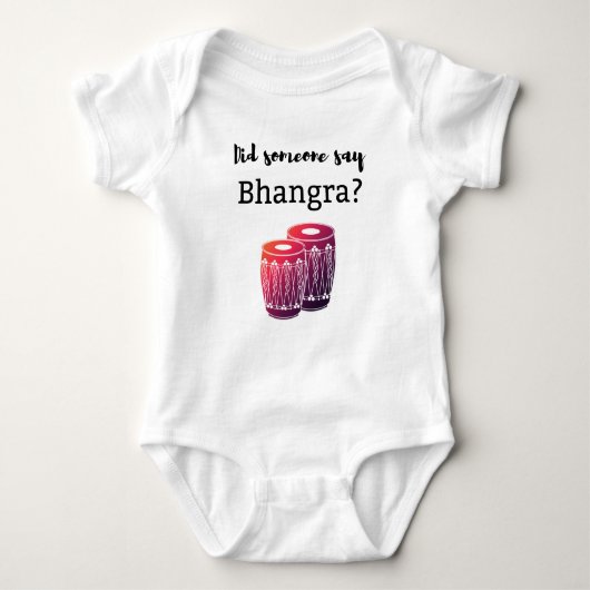 heeft iemand gezegd dat bhangra baby outfit romper (Voorkant)