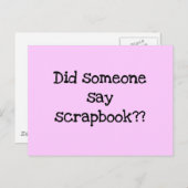 Heeft iemand gezegd dat er met een scrapbook tshir briefkaart (Voorkant / Achterkant)