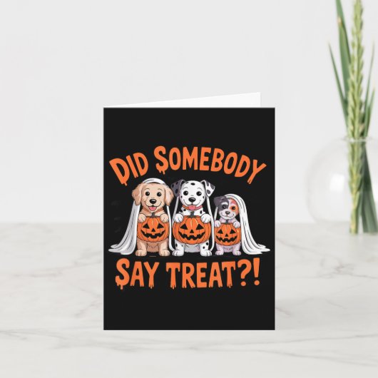 Heeft iemand gezegd dat het feest is voor spookhon kaart (Voorkant)