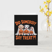 Heeft iemand gezegd dat het feest is voor spookhon kaart (Gele Bloem)