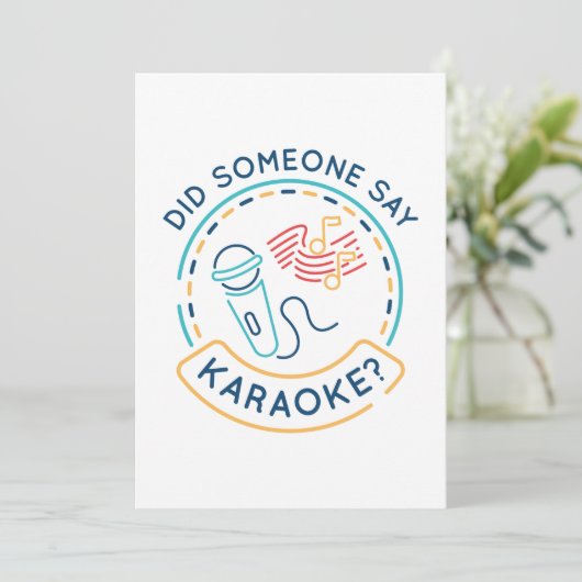 Heeft iemand Karaoke gezegd? Bedankkaart (Staand voorkant)