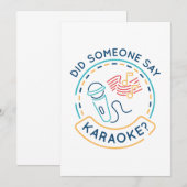 Heeft iemand Karaoke gezegd? Bedankkaart (Voorkant / Achterkant)