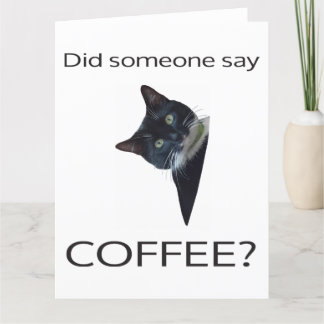Heeft iemand KOFFIE gezegd? Vouwkaart met groet Kaart