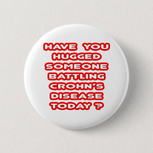 Heeft iemand opgepakt die de ziekte van Crohn aanv Ronde Button 5,7 Cm