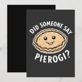 Heeft iemand pierogi gezegd, Pools gerecht  Kaart (Voorkant / Achterkant)