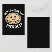 Heeft iemand pierogi gezegd, Pools gerecht Notitiekaartje (Voorkant / Achterkant)