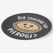 Heeft iemand pierogi gezegd, Pools gerecht  Papieren Bordje (Gekanteld)