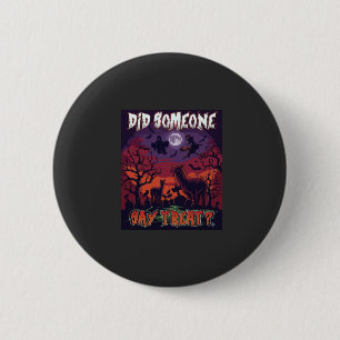 Heeft iemand traktatie gezegd Halloween Alpaca Hek Ronde Button 5,7 Cm
