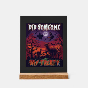 Heeft iemand traktatie Halloween Alpaca Heks Maan Acryl Bord