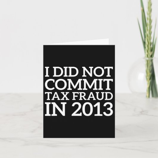 Heeft in 2013 Geen Belastingfraude Gepleegd Grappi Kaart (Voorkant)