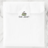 heeft Java Ronde Sticker (Tas)