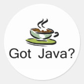 heeft Java Ronde Sticker (Voorkant)