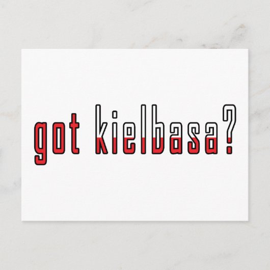 Heeft kielbasa ? Markering Briefkaart (Voorkant)