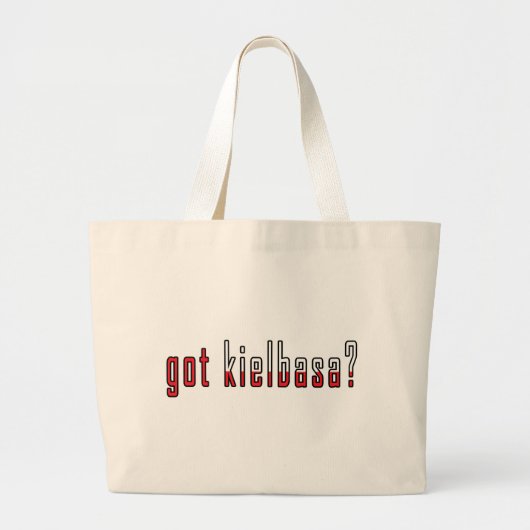 Heeft kielbasa ? Markering Grote Tote Bag (Voorkant)
