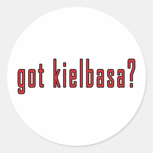 Heeft kielbasa ? ronde sticker (Voorkant)