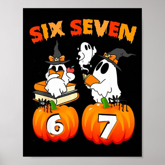 Heeft last van 67 - Grappige Boo Geest Pompoen Hal Poster (Voorkant)