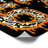 Heeft last van 6-7 Halloween skelet dabbing meme m Poster (Hoek)