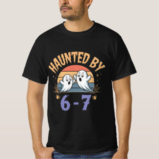 Heeft last van 6-7 Retro Geest Halloween-ontwerp T-shirt
