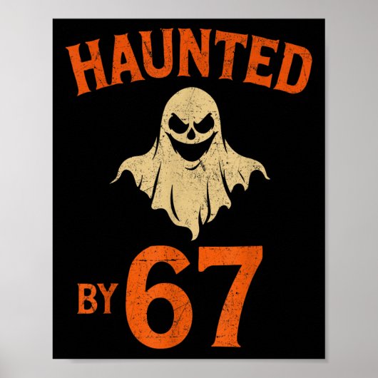 Heeft last van 6 7 Zes Zeven Halloween Geest Sder Poster (Voorkant)