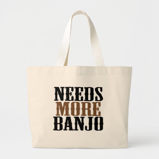 Heeft meer banjo nodig grote tote bag (Voorkant)