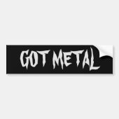 heeft metaal bumpersticker (Voorkant)