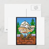 Heeft New Yorker Humpty Dumpty vermoord? Cartoon G Briefkaart (Voorkant / Achterkant)