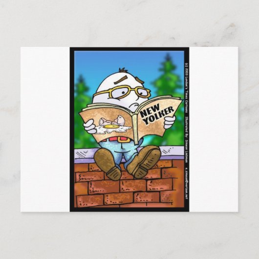 Heeft New Yorker Humpty Dumpty vermoord? Cartoon G Briefkaart (Voorkant)