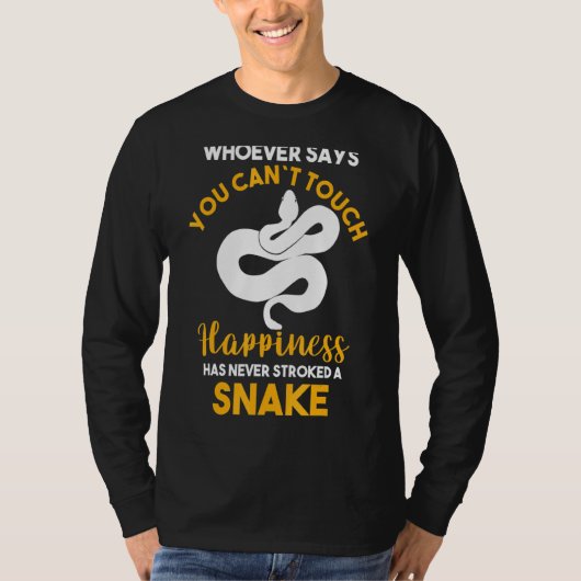 Heeft nog nooit een slang gestreeld t-shirt (Voorkant)